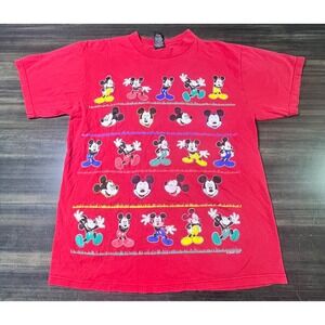 Vintage Mickey Unlimited Disney World T-Shirt‎ All Over Print Graphic Tee Large